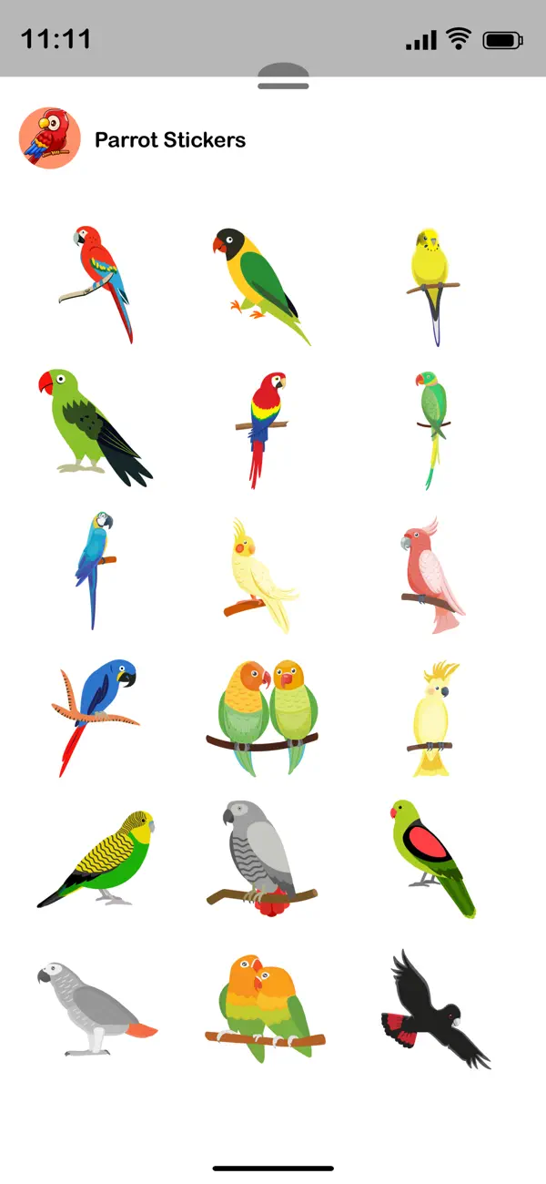 Screenshot #2 pour Parrot Stickers For iMessage