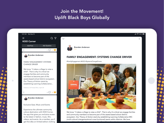 KOO Corner iPad screenshot 1 - Social Networking app