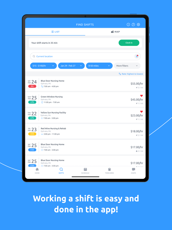 ESHYFT - Per Diem Nursing iPad screenshot 5 - Medical app