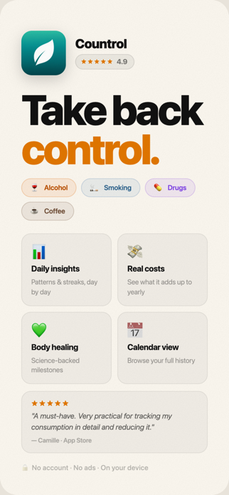 Countrol: Substance Tracker Screenshot 1 of 7