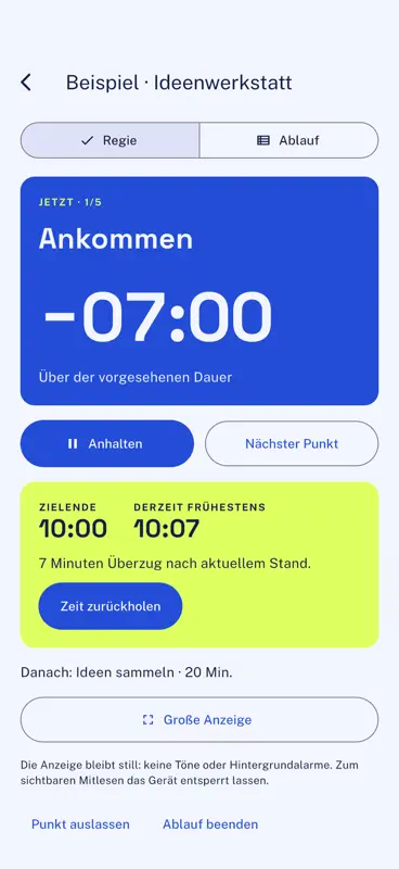 Minutenregie – Workshop-Timer screenshot 3 of 4