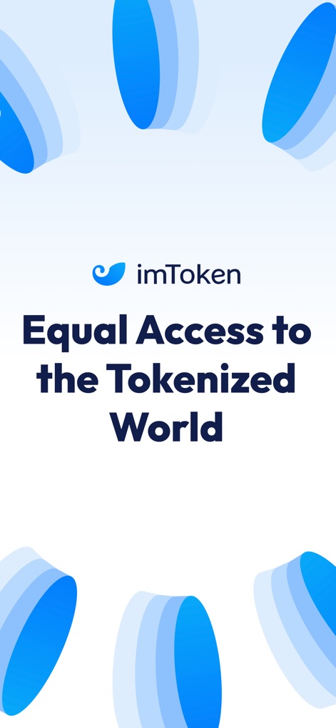 imToken: BTC & ETH Wallet - See how the app presents its core mission with a clear brand logo and an evocative tagline, welcoming users to the tokenized world.