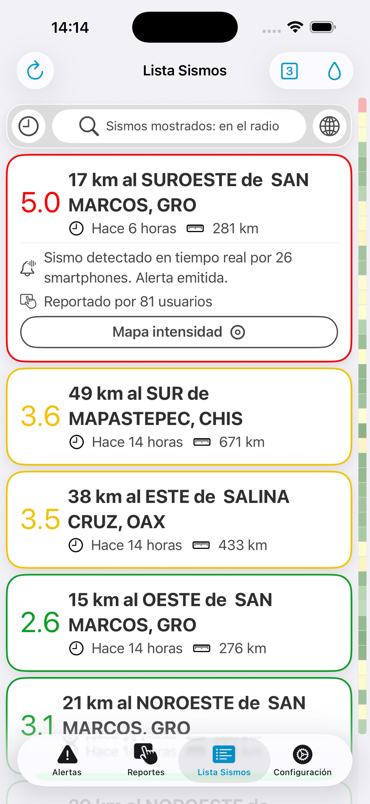 Screenshot 5 of Sismo Detector