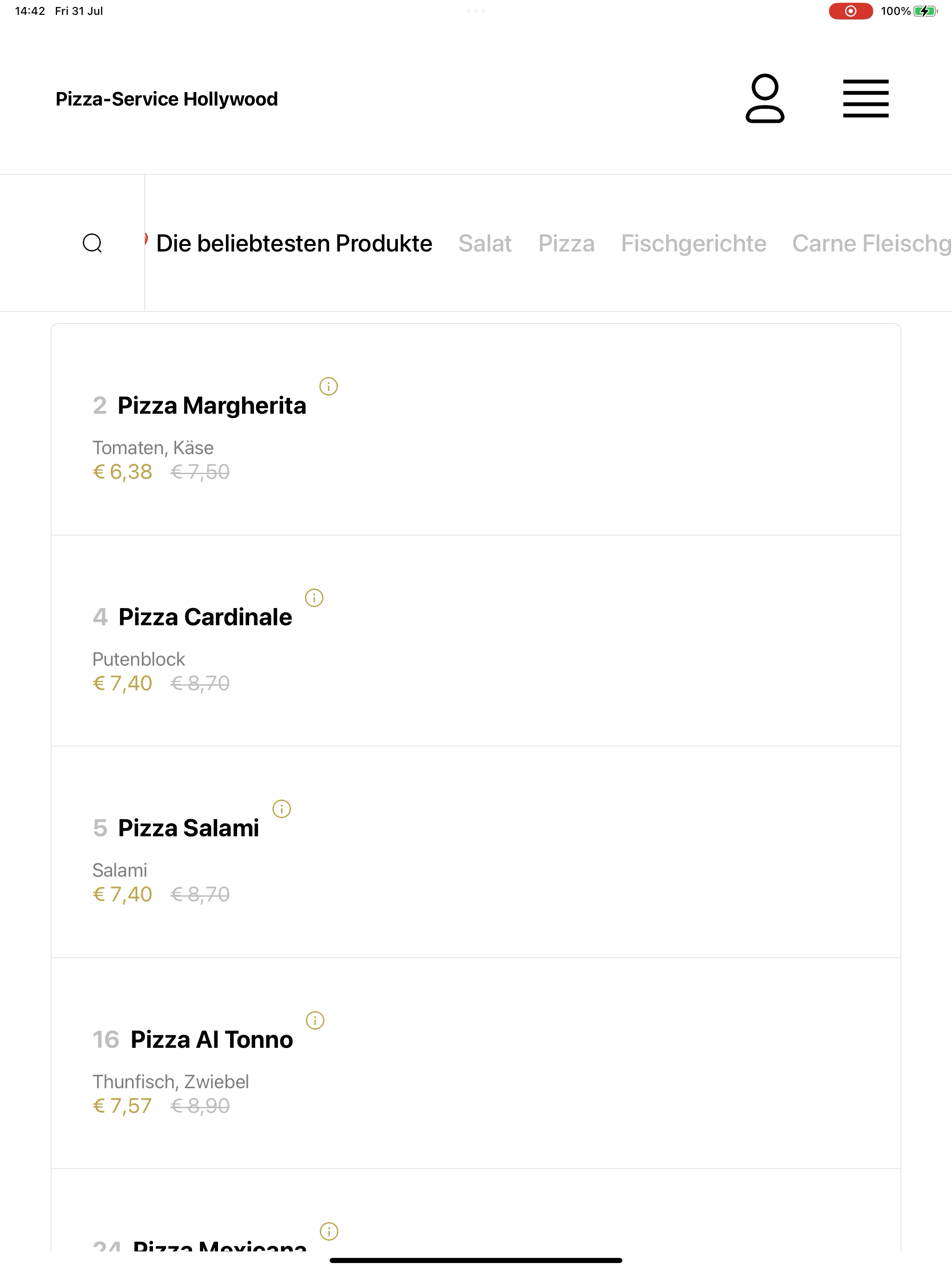 Pizza-Service Hollywood AT screenshot 7