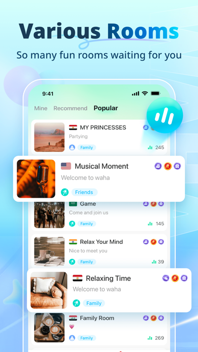 Waha - Play Game & Voice Chat Screenshot
