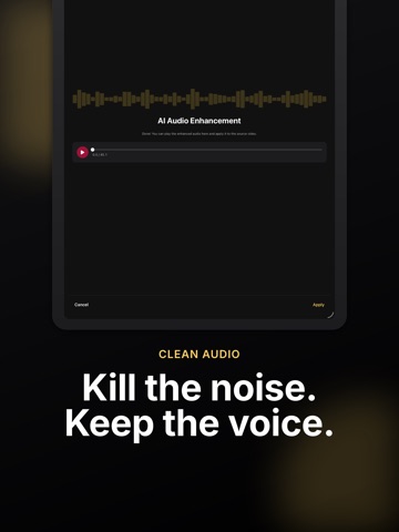AI Captions & Video: Viten iPad screenshot