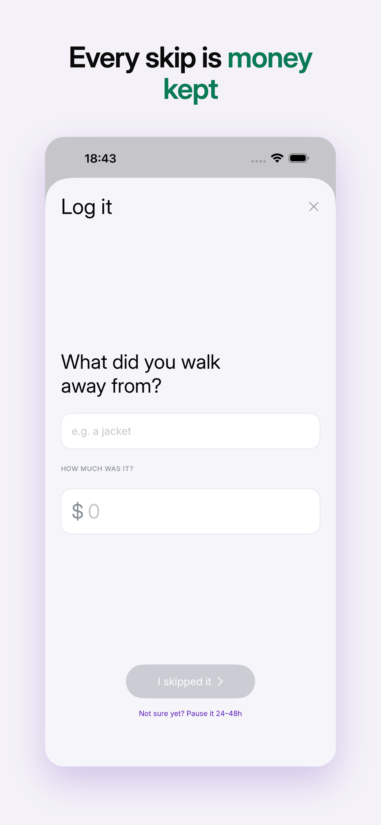 Cartless: Stop Overspending