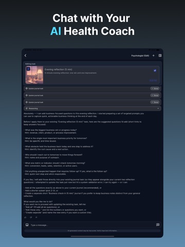 OmegaX: Health Agent iPad screenshot