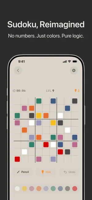 Hue9: Color Sudoku screenshot 1