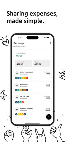 Subsnap: Split & Track Bills Screenshot 1 of 6