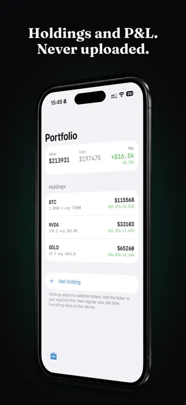 TickerNotch: Stocks & Crypto screenshot 7 of 7