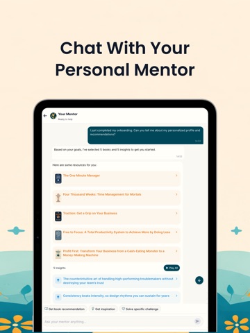 Mentorist: Learn, Act Achieve iPad screenshot