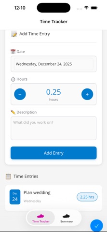 Simple Time Track screenshot