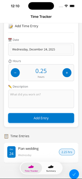 Simple Time Track Screenshot 2 of 3