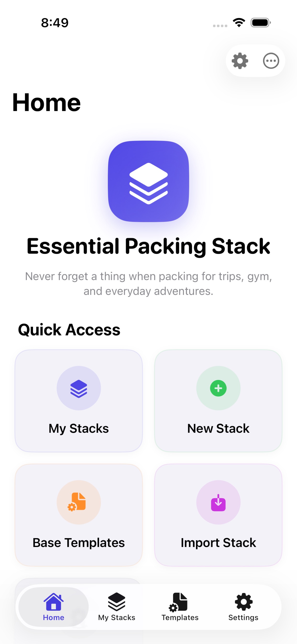 Screenshot 1 of Essential Packing Stack