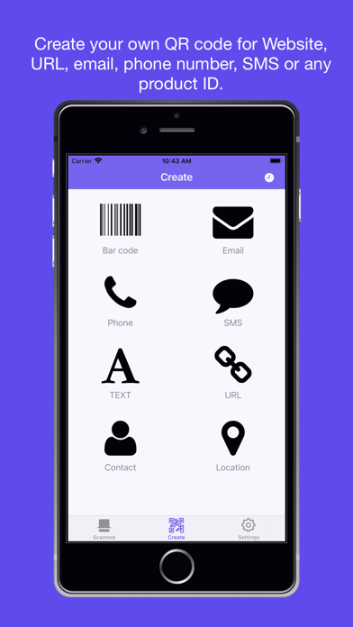 Screenshot #2 pour QR code reader and generator+