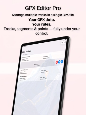 GPX Editor Pro iPad screenshot