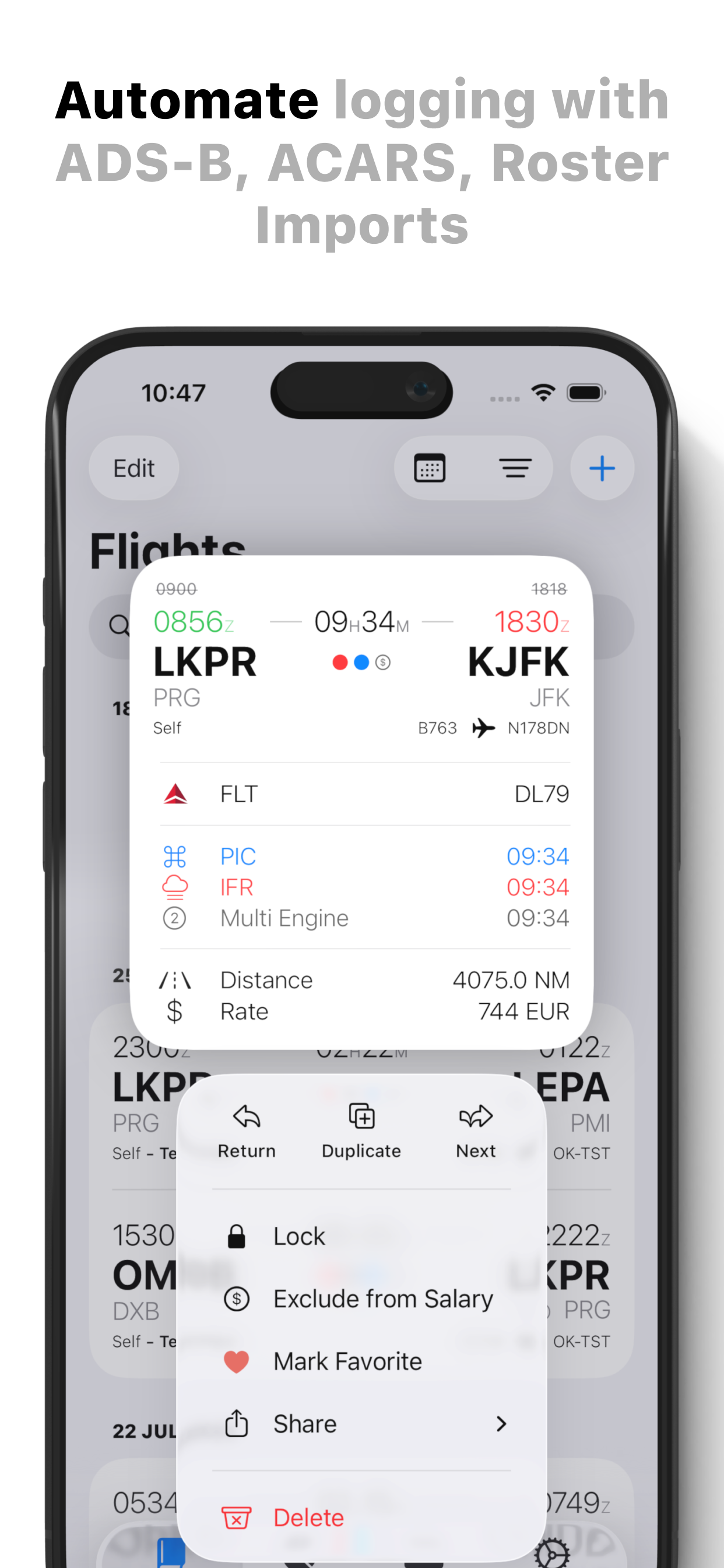 Pilot Logbook - Logger screenshot 2
