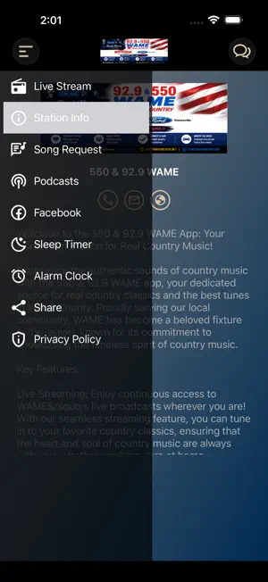 92.9 WAME Radio screenshot 4