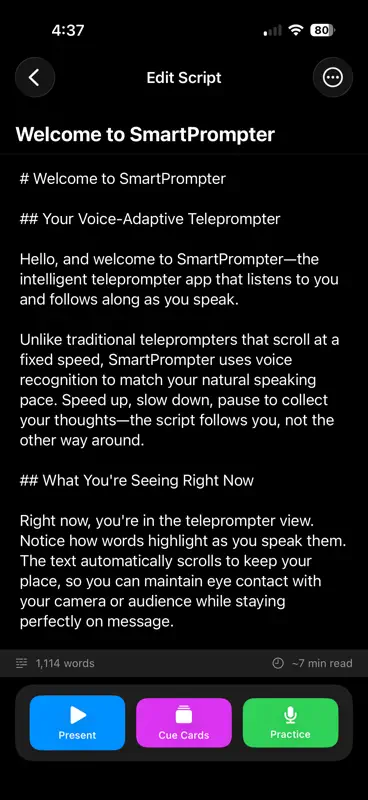 Smart Prompter App screenshot 2 of 7