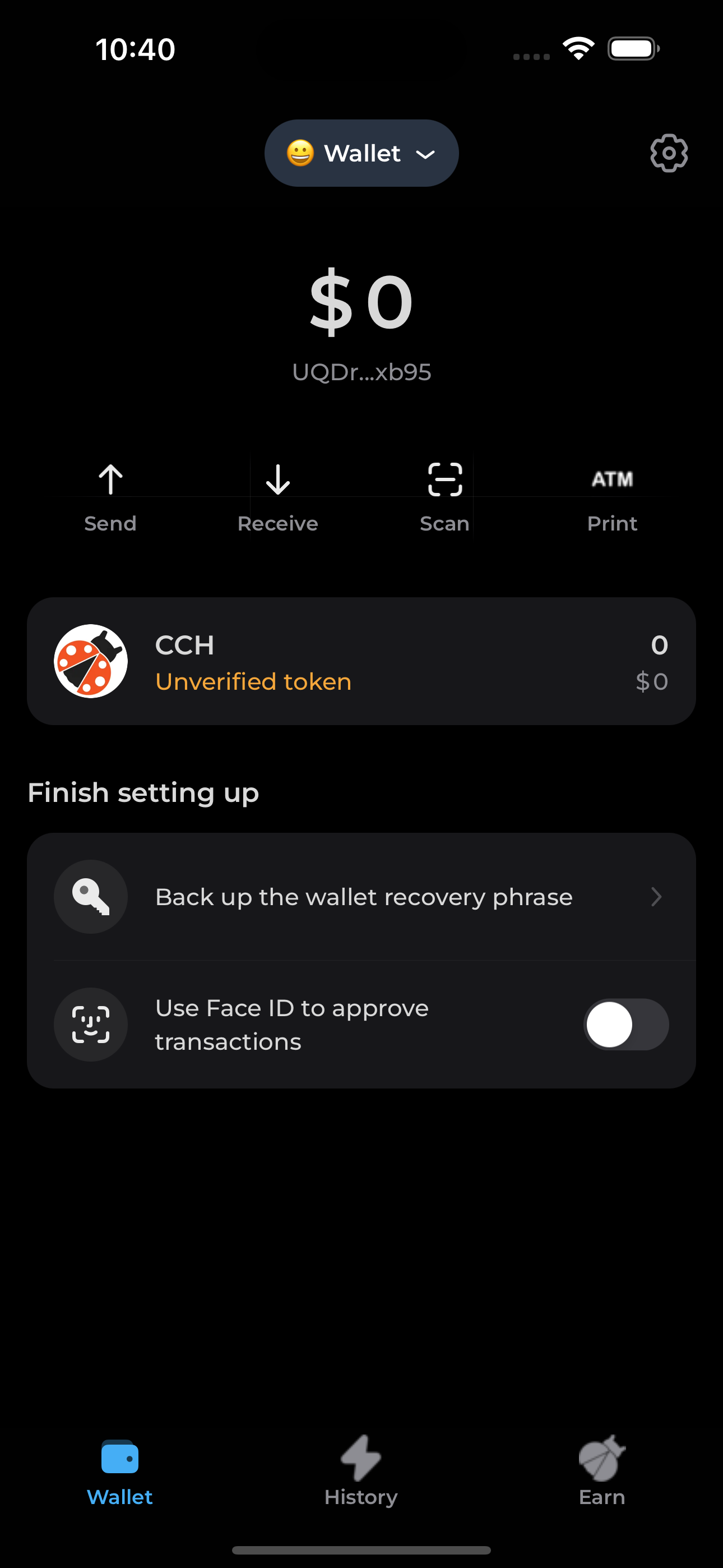 Cryptocash wallet