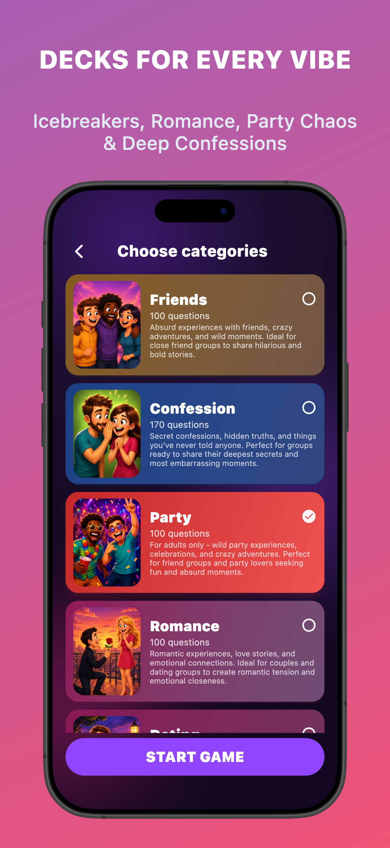 Never Have I Ever: Card Party screenshot 4