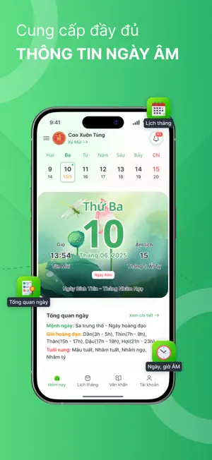 Lịch âm - Xem Lịch Âm Hôm Nay screenshot 2