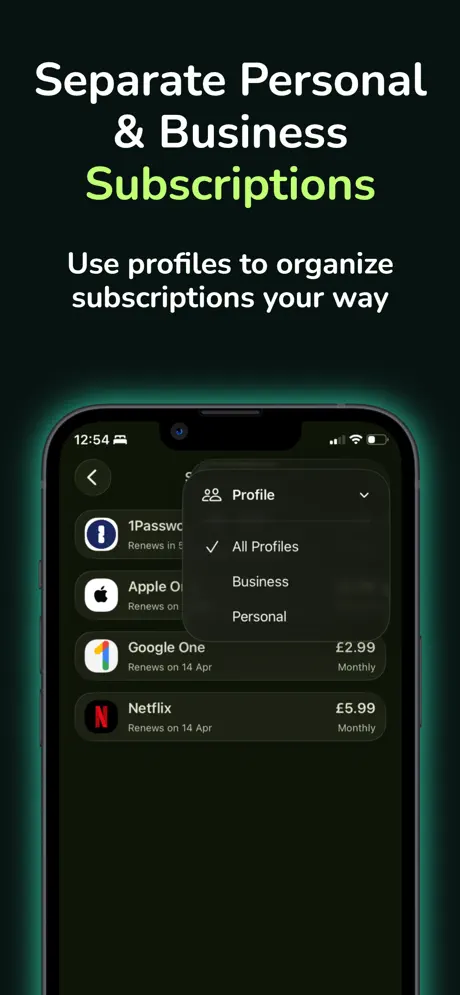 Subio: Manage Subscriptions 订阅管理追踪器应用截图