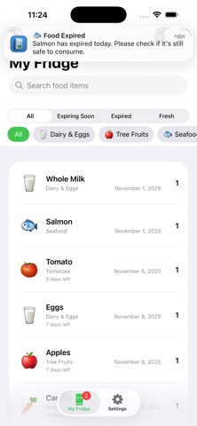 SmartFridge - Food Tracker screenshot