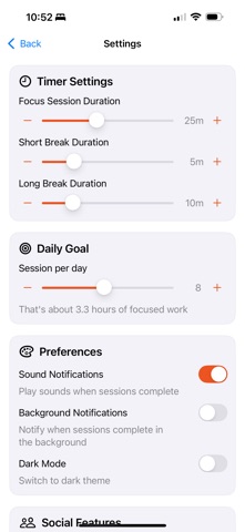 No BS Pomodoro screenshot