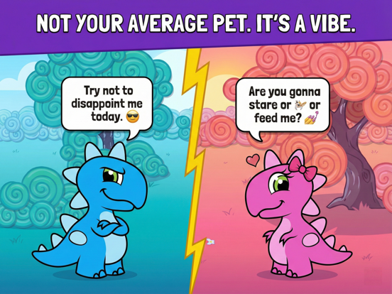 Dino Vibe: Sassy Virtual Pet iPad app afbeelding 1