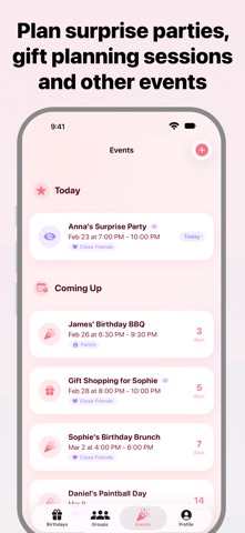 Gather - Birthday Planner Screenshot 7 of 10
