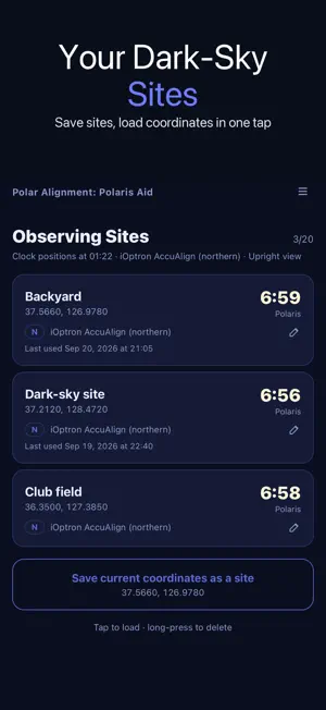 Polar Alignment: Polaris Aid screenshot 4