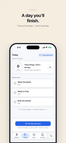 Stowe: Voice Daily Planner iPhone screenshot