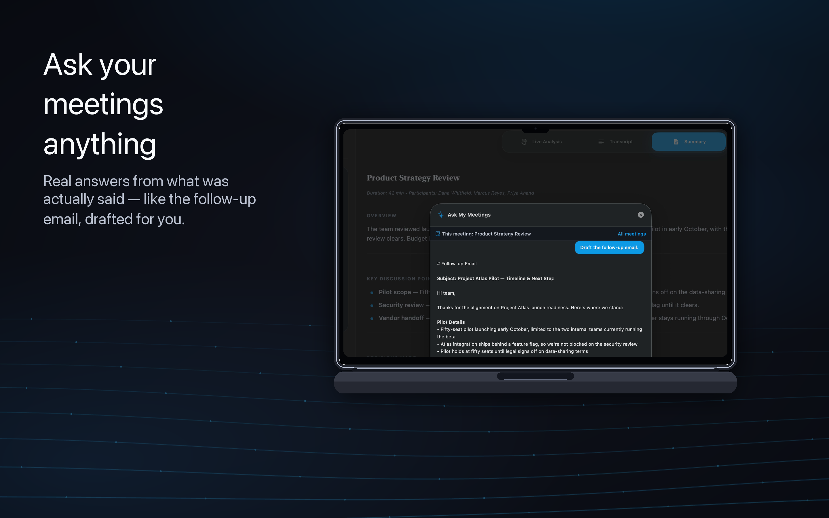 Meeting Intelligence screenshot 19