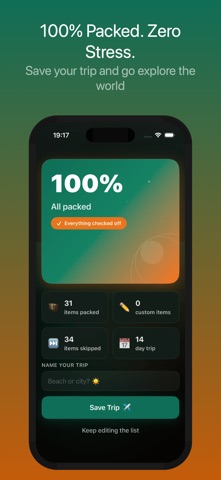 NomadPack: Travel Packing List screenshot