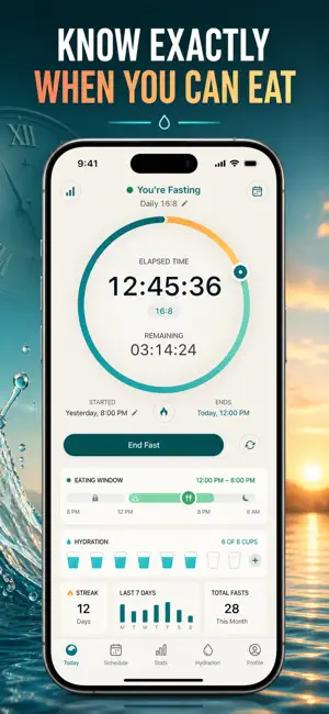 Fasting Timer & Hydration Log screenshot 2
