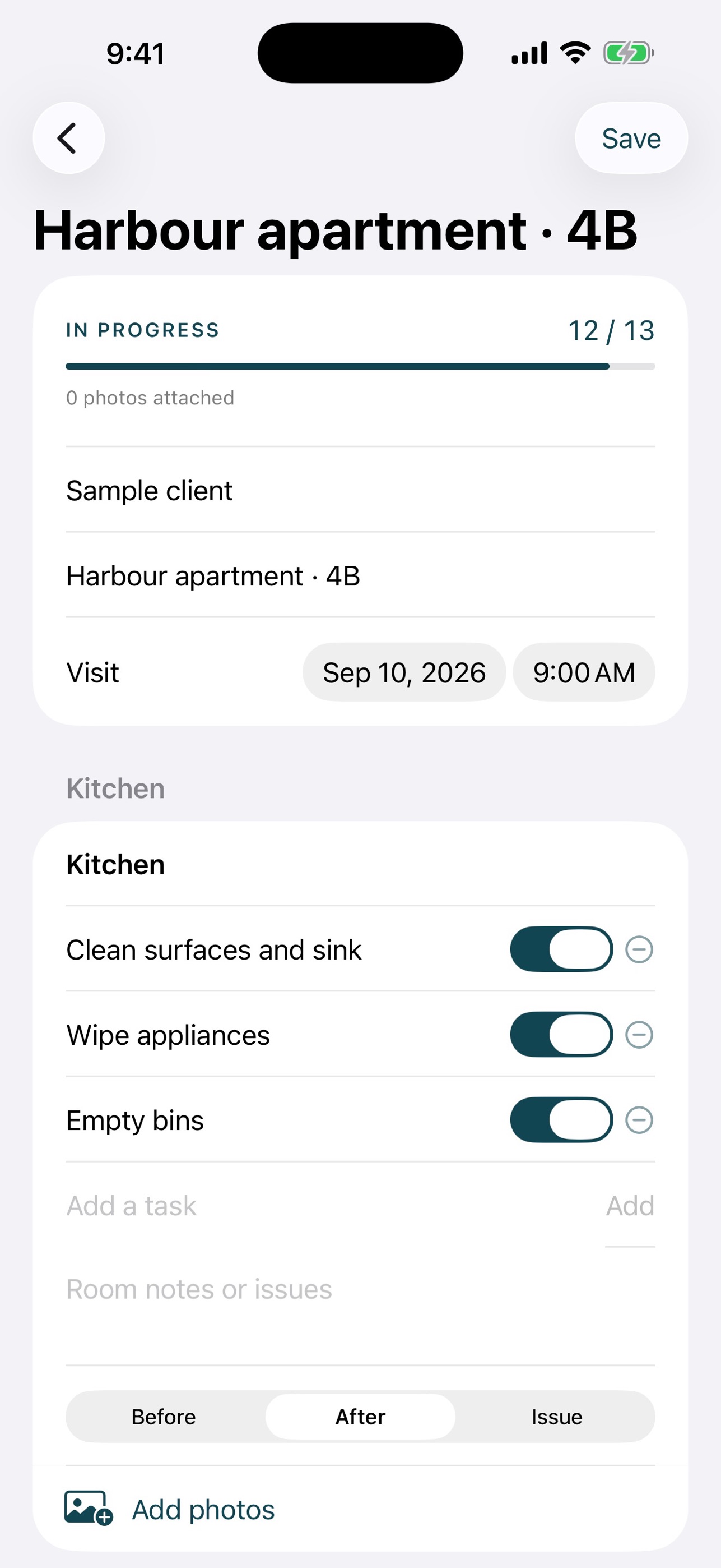 Screenshot 3 of TurnoverNote: Cleaning Reports
