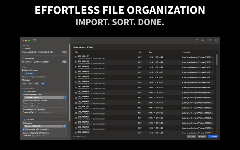 #1. Lifter – Import & Sort (macOS) Ved: Serge Benati