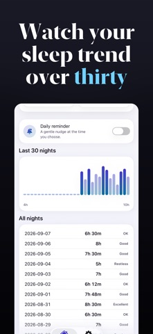Sleep Log - Hours & Quality Screenshot 2 of 5