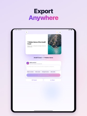 Gamma AI - Presentation Maker iPad screenshot