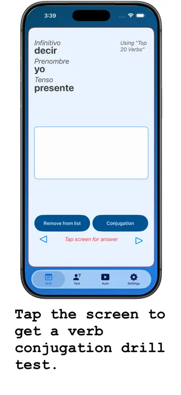 Spanish Verb Drill Practice screenshot 2 of 9
