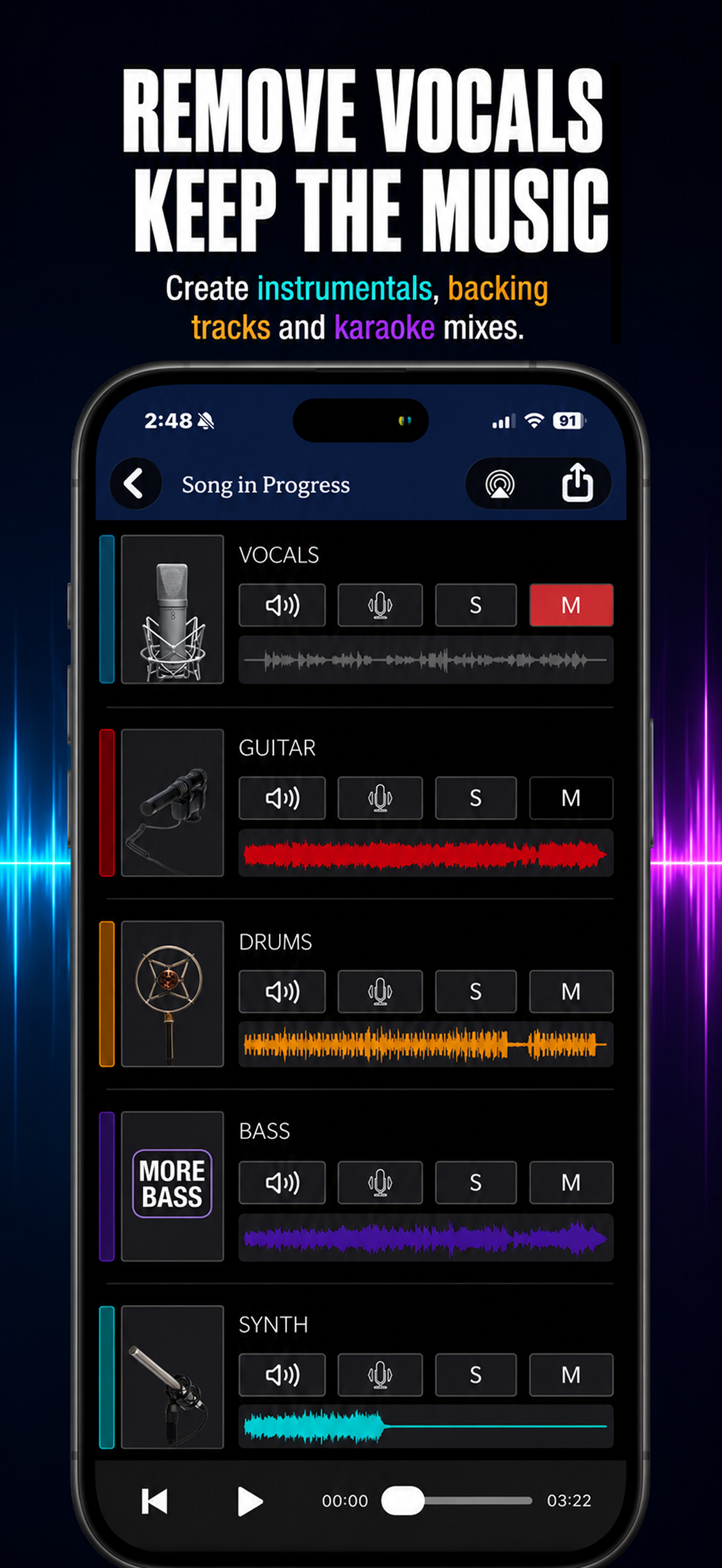 AI Stem Splitter MicSwap Remix screenshot 7