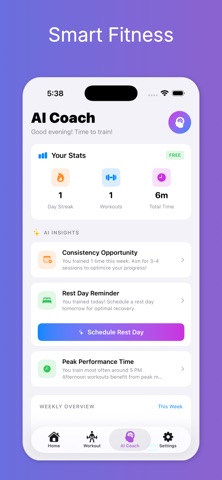 Gain: Home Gym Workout Planner screenshot