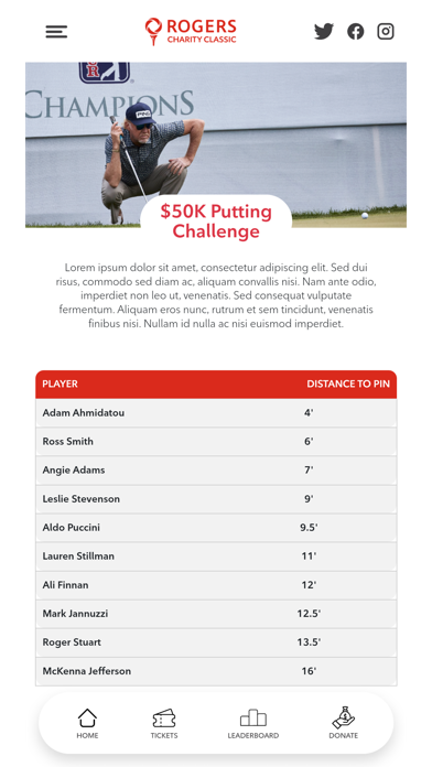 Rogers Charity Classic Screenshot
