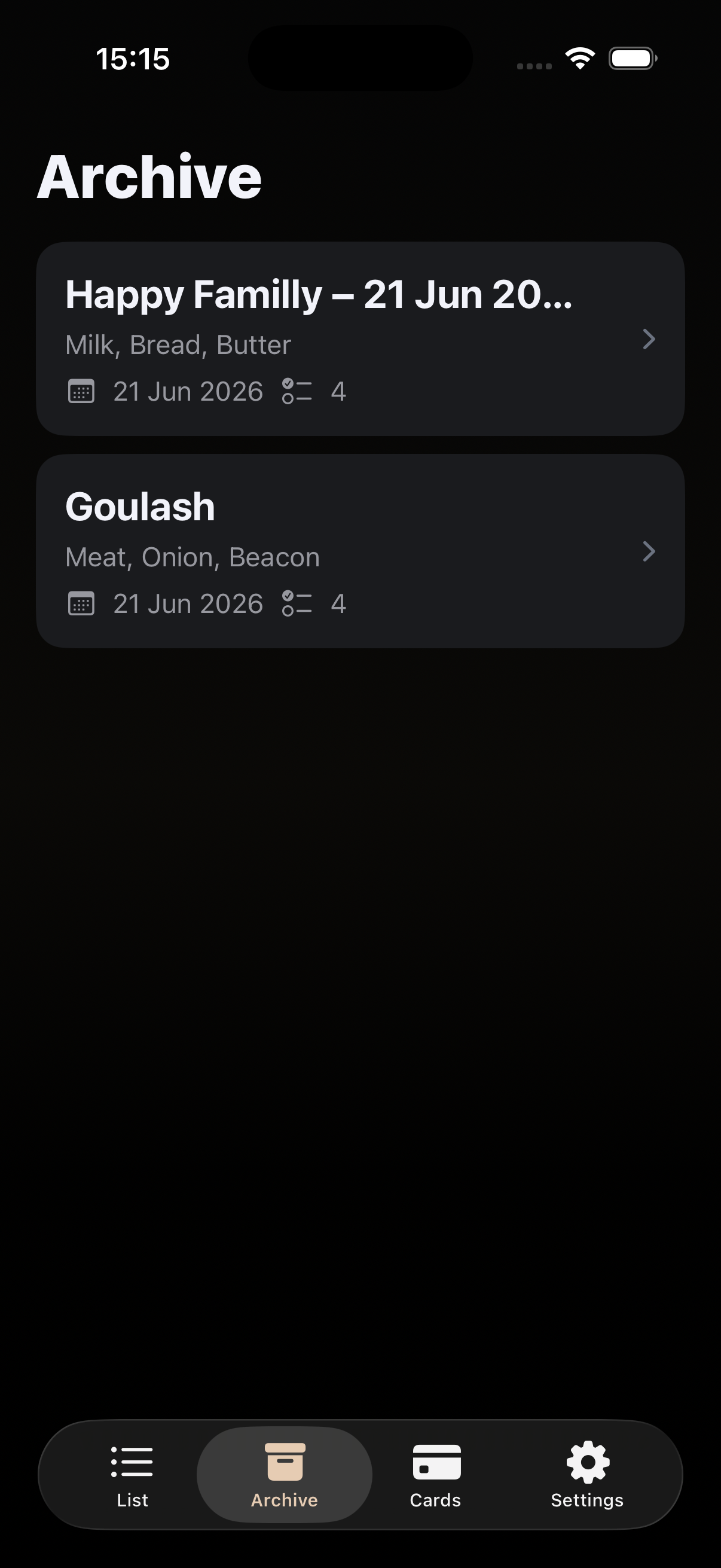 Grouse – Shopping List & Cards screenshot 8