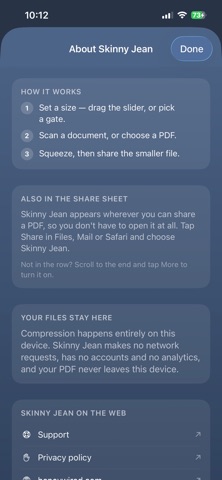 Skinny Jean iPhone screenshot