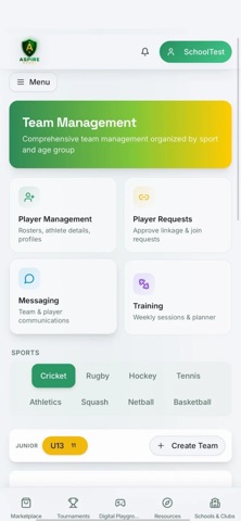 Aspire Sport iPhone screenshot