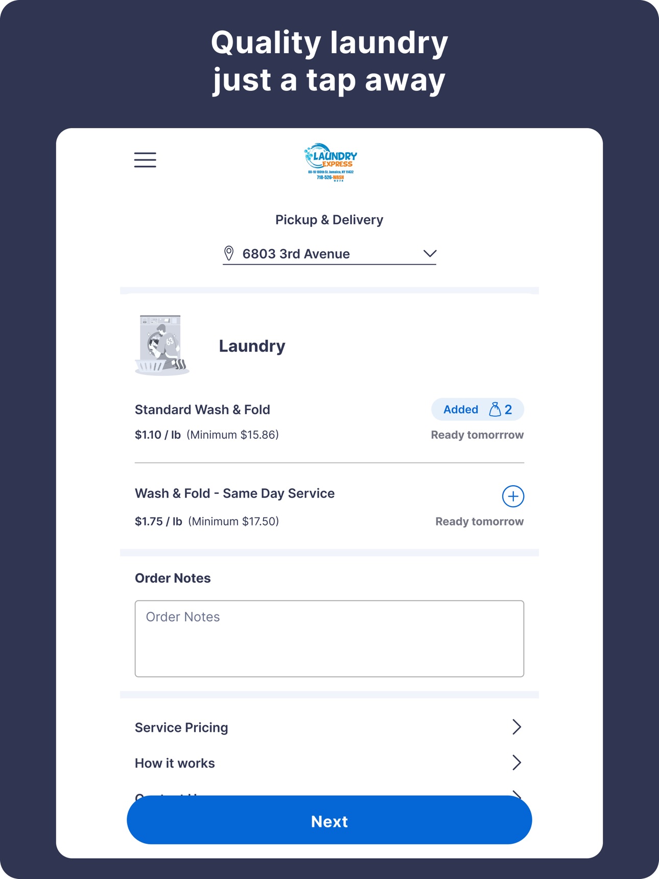 Screenshot 4 of LaundryExpress NY