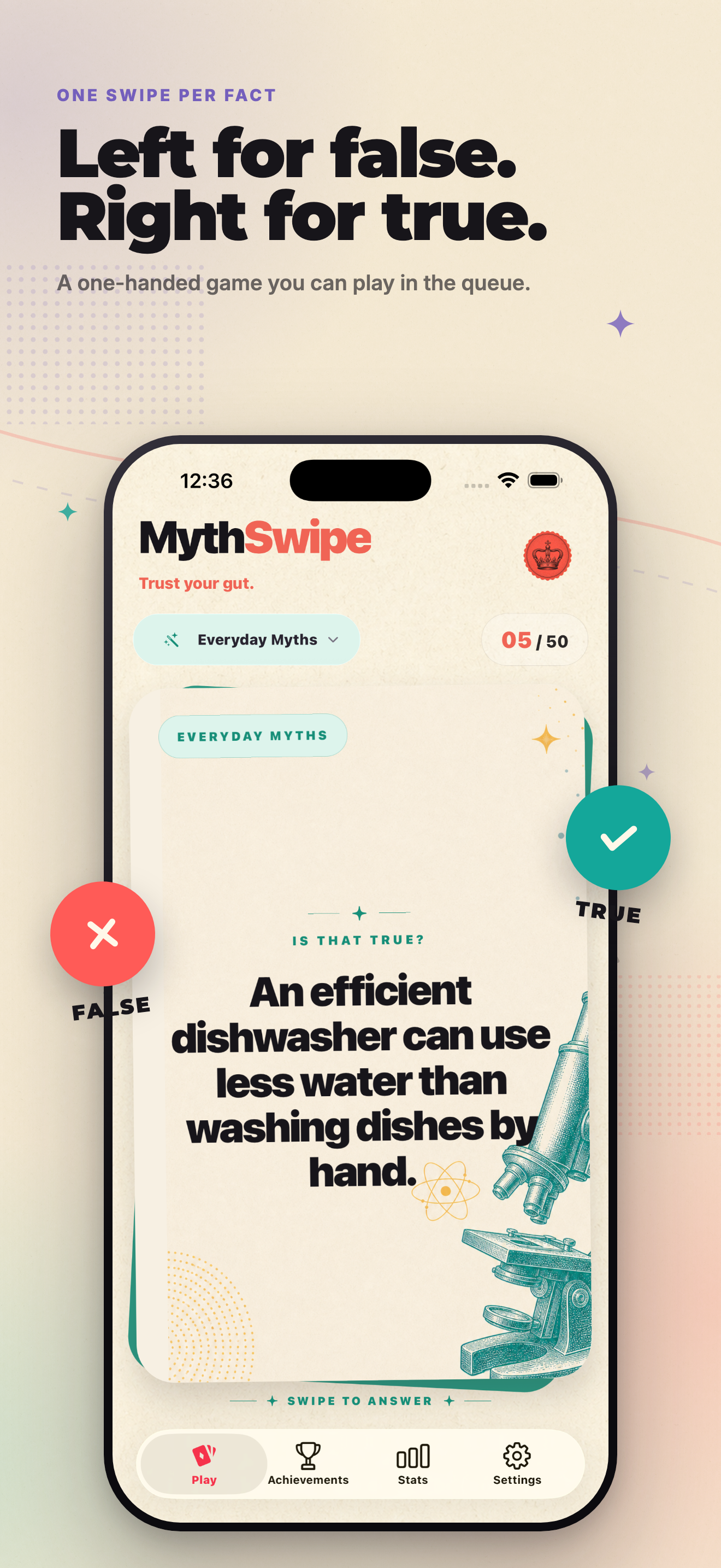 MythSwipe - True or False Quiz screenshot 2